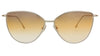 Victoria Beckham VB209S 43245 Gold/Brown Orange Soft Cateye Sunglasses