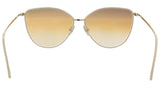 Victoria Beckham VB209S 43245 Gold/Brown Orange Soft Cateye Sunglasses