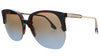 Victoria Beckham  Black/Tortoise Semi-Rimless Oversize Sunglasses