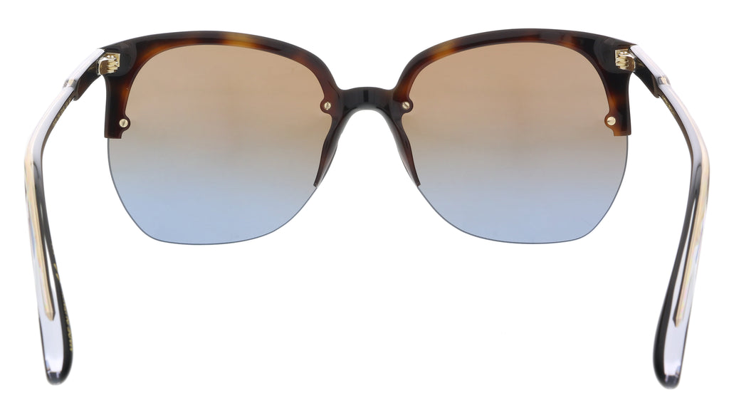 Victoria Beckham VB617S 44810 Black/Tortoise Semi-Rimless Oversize Sunglasses