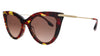 Victoria Beckham  Red Amber Tortoise Classic Cateye Sunglasses