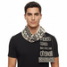 Roberto Cavalli Black & Cream Cheetah print Mens Wool Scarf
