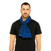 Roberto Cavalli Blue Jaguar Print Mens Wool Scarf