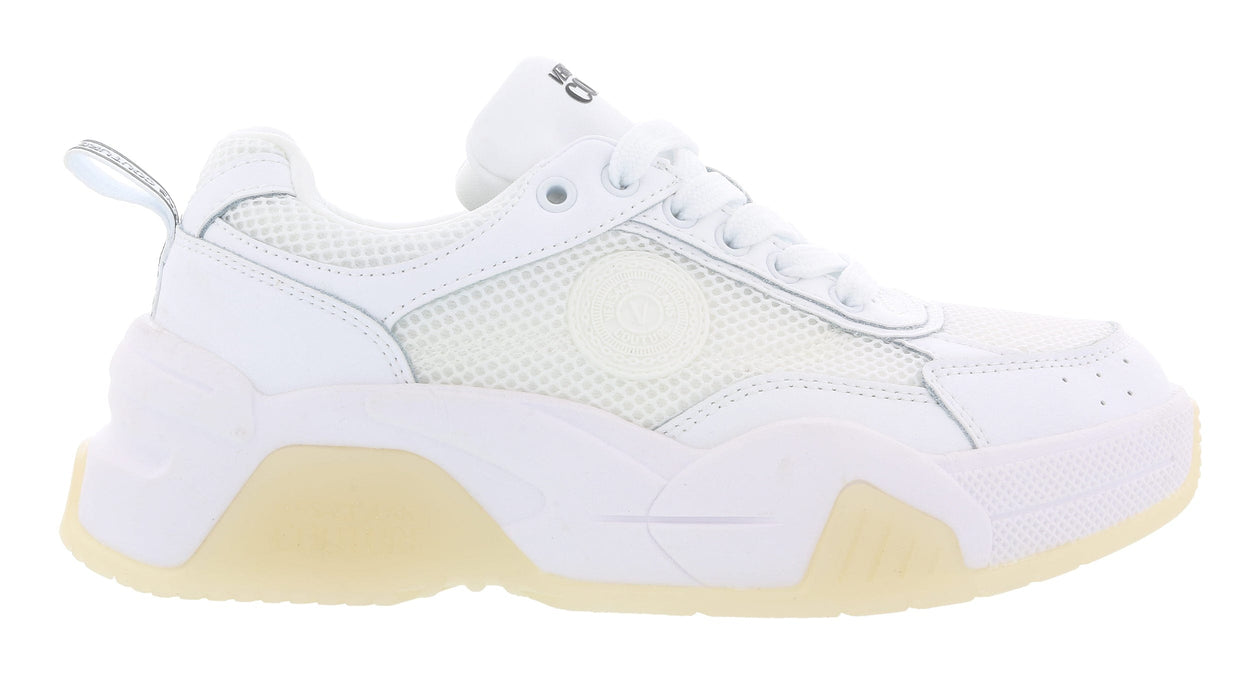 Versace Jeans Couture Womens White Signature Fashion Sneakers