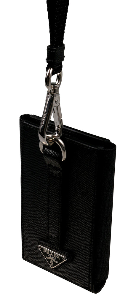 Prada Signature Black Leather Handbag Accessory