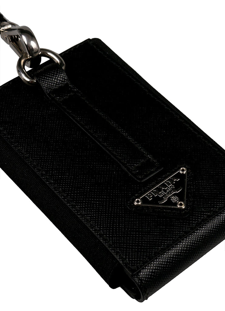 Prada Signature Black Leather Handbag Accessory