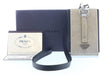 Prada Signature Silver Leather Handbag Accessory Charm