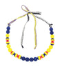 Prada Blue Yellow Bead Statement Necklace-one size