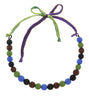 Prada Green Blue Bead Statement Necklace-one size
