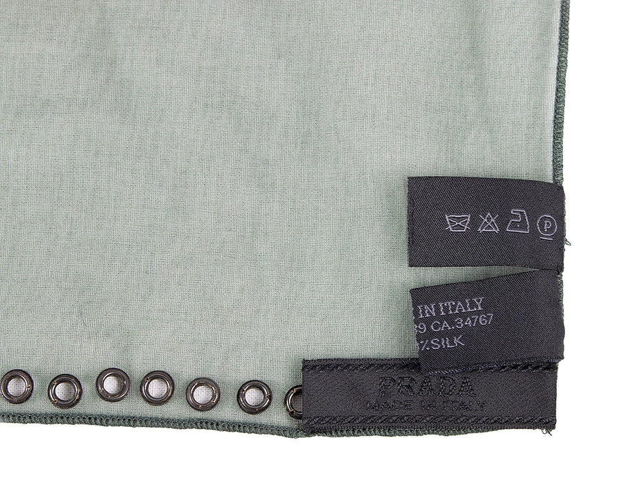 Prada Chiffon Embellished Scarf