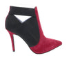 Daniela Fargion  Suede Suede Cut Out High Heel Ankle Boots-