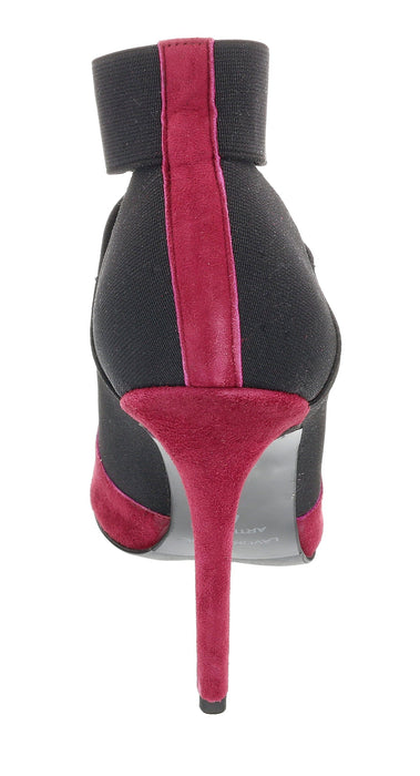 Daniela Fargion  Suede Suede Cut Out High Heel Ankle Boots-