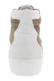 Daniela Fargion Camel Suede Suede Mid Top Distressed Leather Fashion Sneakers-