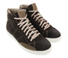 Daniela Fargion Brown Camel Suede Mid Top Distressed Leather Fashion Sneakers-8