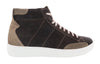 Daniela Fargion Brown Camel Suede Suede Mid Top Distressed Leather Fashion Sneakers-