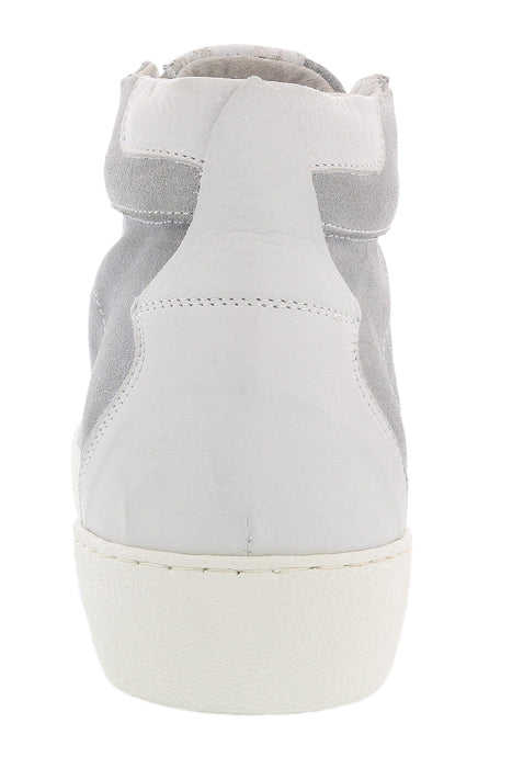 Daniela Fargion Grey Suede Suede Mid Top Distressed Leather Fashion Sneakers-