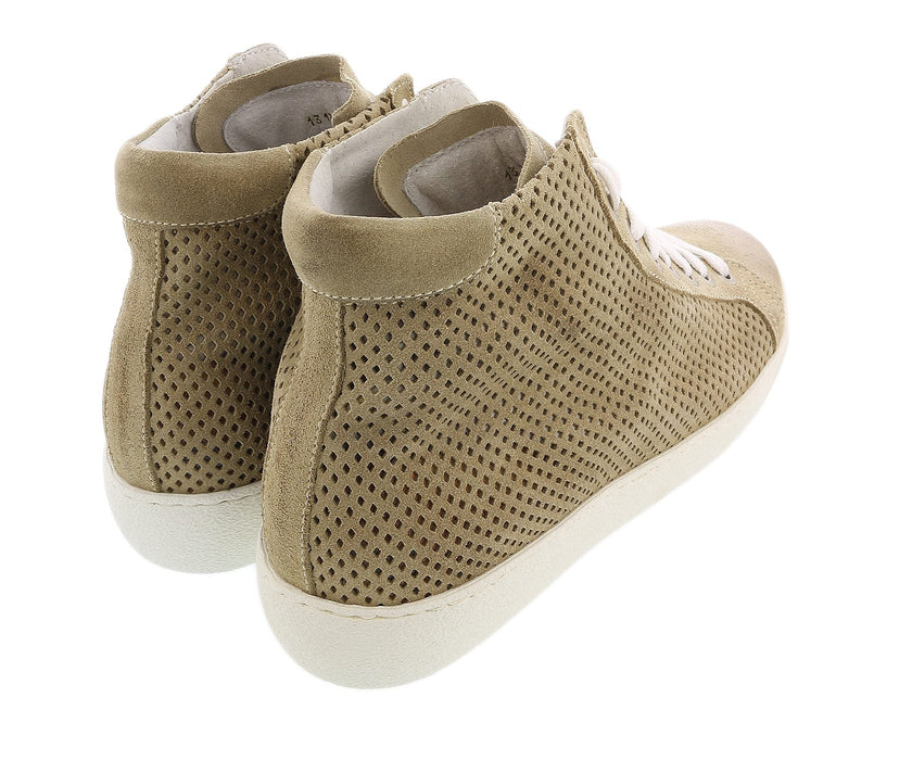 Daniela Fargion  Suede Suede Mid Top Leather Fashion Sneakers-