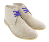 DANIELA FARGION Sand Suede Violet Laced Leather Derby Shoes-9