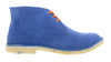 DANIELA FARGION Blue Suede Orange Laced Leather Derby Shoes-