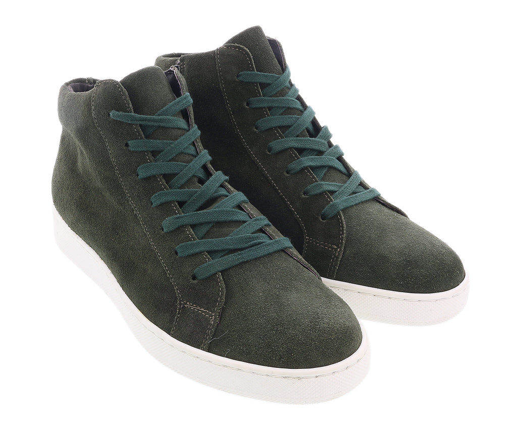 DANIELA FARGION Green Suede High Top Sneakers-6