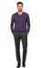 Piacenza Pure Cashmere Soft Purple V-neck Long Sleeve Sweater-S