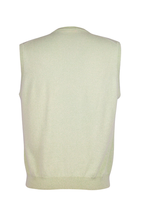 Piacenza Pure Cashmere Soft Seafoam Green V-Neck Vest