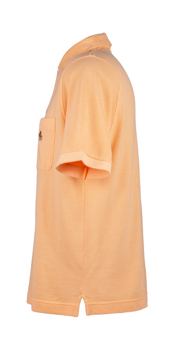 Piacenza Pure Cotton Soft Peach Short  Sleeve Polo Shirt