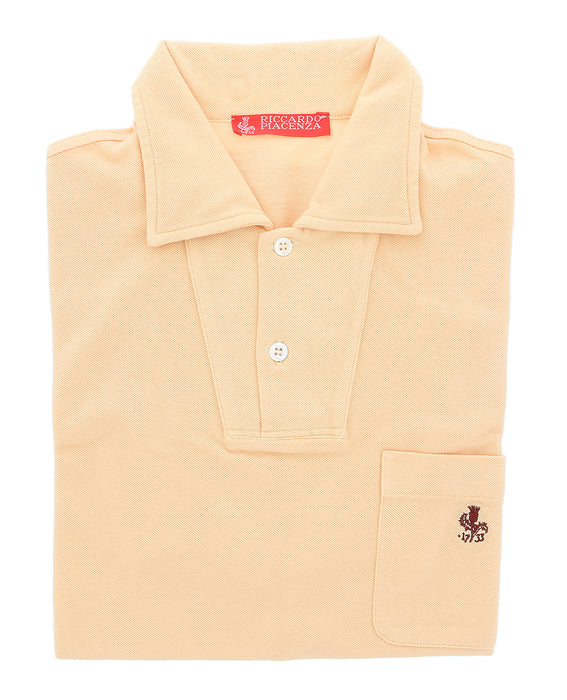 Piacenza Pure Cotton Soft Peach Short  Sleeve Polo Shirt