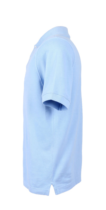 Piacenza Pure Cotton Light Blue Short Sleeve Polo Shirt-XS