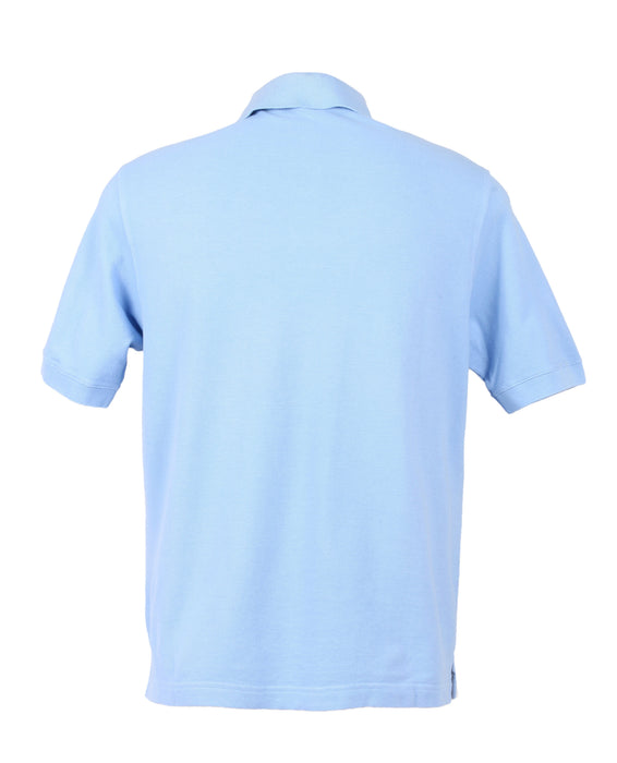 Piacenza Pure Cotton Light Blue Short Sleeve Polo Shirt-XS