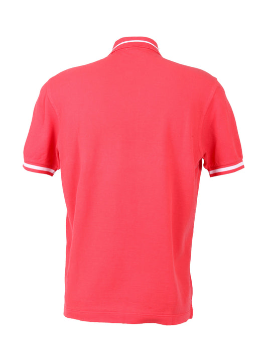 Piacenza Pure Cotton Red Short Sleeve Polo Shirt-XS