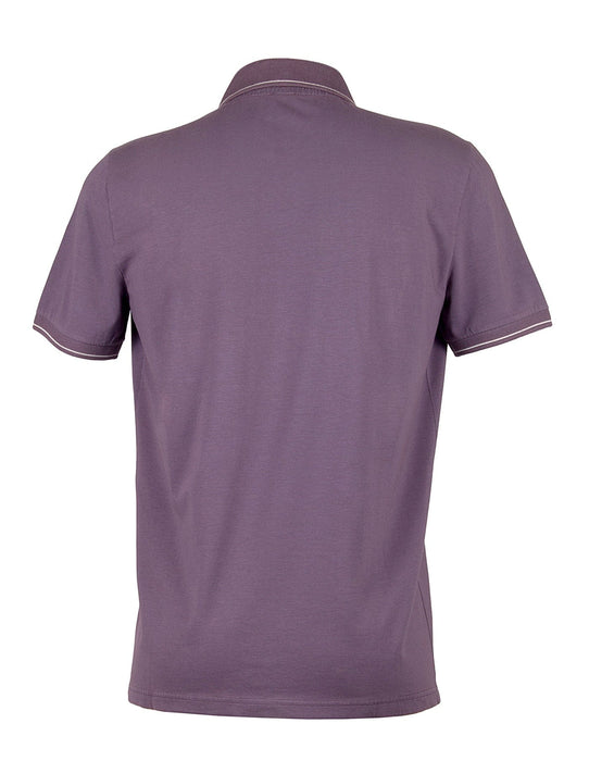 Piacenza Pure Cotton Soft Mauve Short  Sleeve Polo Shirt