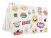 Daniela Fargion White Emogi Print Pop Art Pouch Clutch