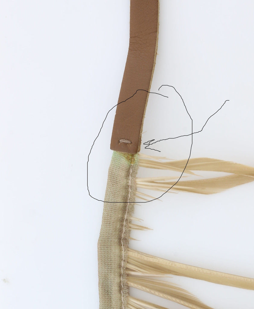 Damaged/ Store Return Miu Miu Tan Feather Tie On Choker-One Size