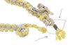 Damaged Excellent Condition Miu Miu Yellow Beige Woven Cotton Rope Necklace-One Size
