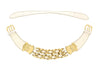 Miu Miu Ivory Leather Woven Gold Chain Choker Necklace-One Size