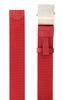 LUNA ROSSA Red Leather Trimmed Woven Belt-