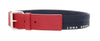 LUNA ROSSA Blue/Red Leather Trimmed Woven Belt-24