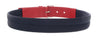 LUNA ROSSA Blue/Red Leather Trimmed Woven Belt-