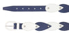 Miu Miu White Blue Teardrop Tile Applique Classic Ring  Belt-