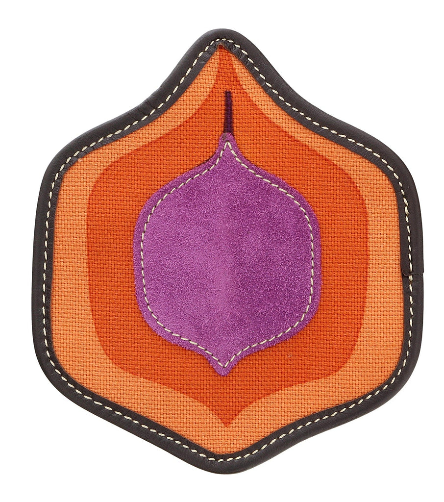 Damaged Excellent Condition Miu Miu Purple Suede Patch Tile Brooch Pin-One Size
