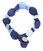 Miu Miu Blue Plaid Bead Statement Bangle-One Size