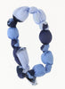 Miu Miu Blue Plaid Bead Statement Bangle-One Size
