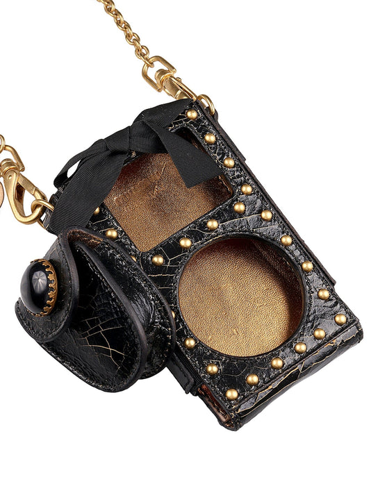 Miu Miu Distressed Crackled Leather Handbag Accessory