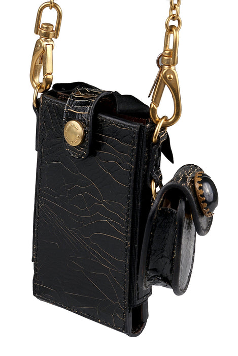 Miu Miu Distressed Crackled Leather Handbag Accessory