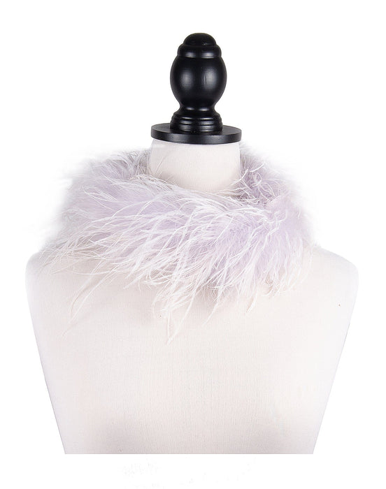 Miu Miu Platinum Faux Feather Collar Necklace-One Size