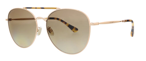 JIMMY CHOO ABBIEGS 006J HA Gold Havana Aviator Sunglasses