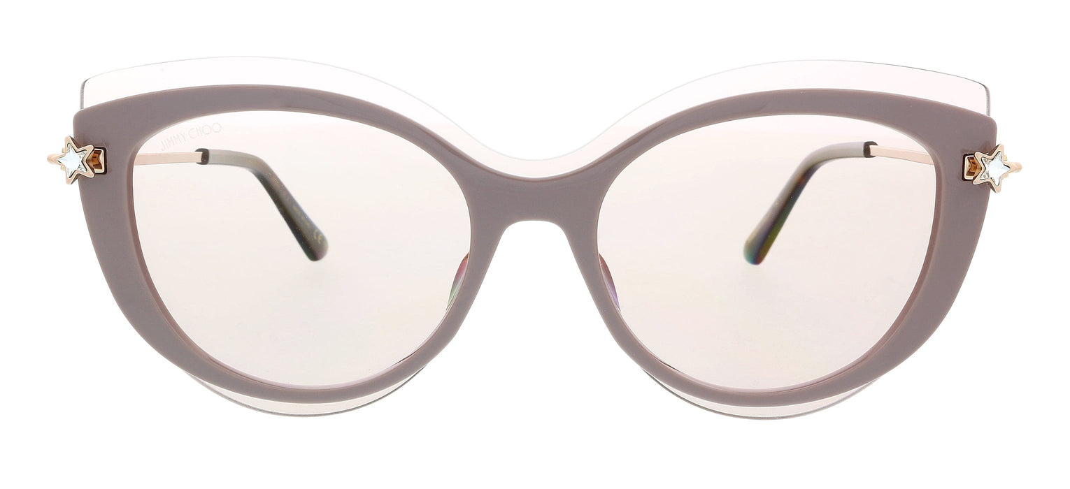 JIMMY CHOO CLEAGS 0FWM K1 Beige Cateye Sunglasses