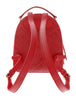 Love Moschino Red Signature Embossed Classic Medium Backpack