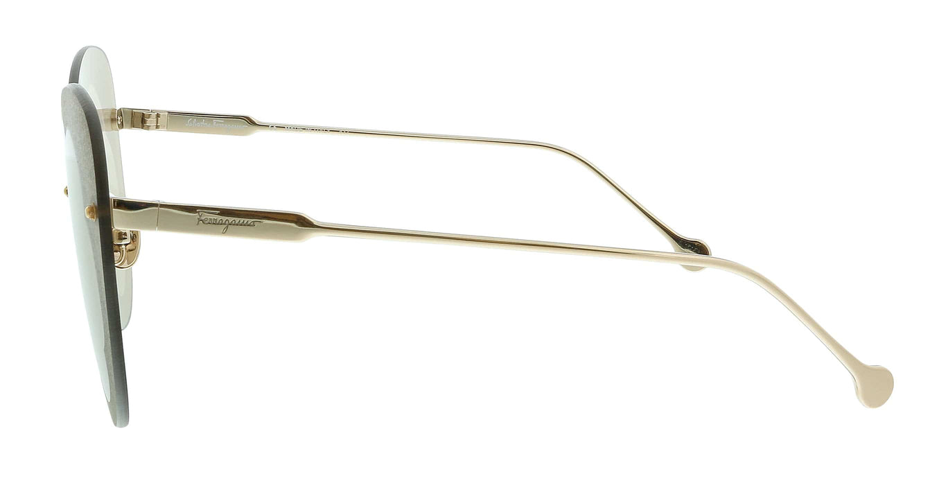 Salvatore Ferragamo SF178S FIORE 718 Shiny Gold/Birch Butterfly Sunglasses